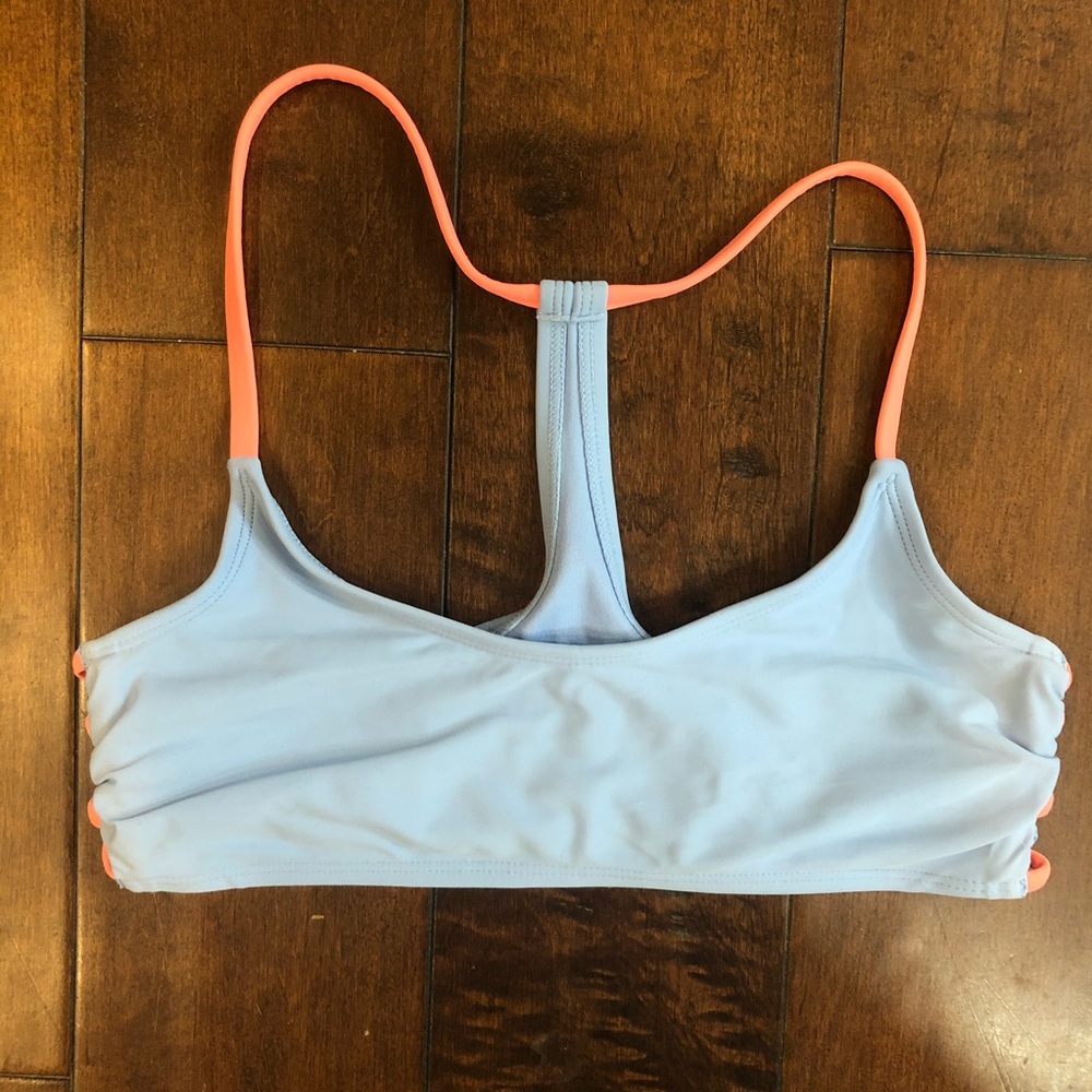 Target Blue & Coral Bikini Top